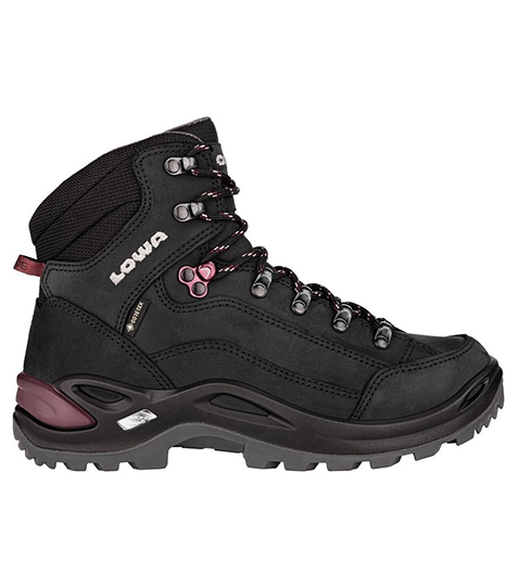 Obuv Lowa Renegade Mid GTX Women black / prune > EU 41 / UK 7