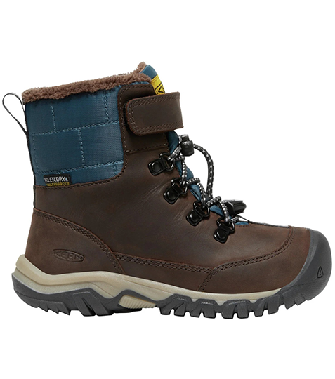 boty dětské Keen Greta Boot WP coffee bean / blue wing teal > EU - 27/28